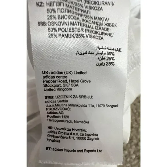 Adidas Womens White Cropped Tank Top Drawstring Hem Athletic Workout Small - Picture 9 of 12